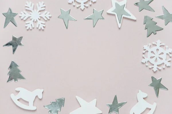 White-pink Christmas composition