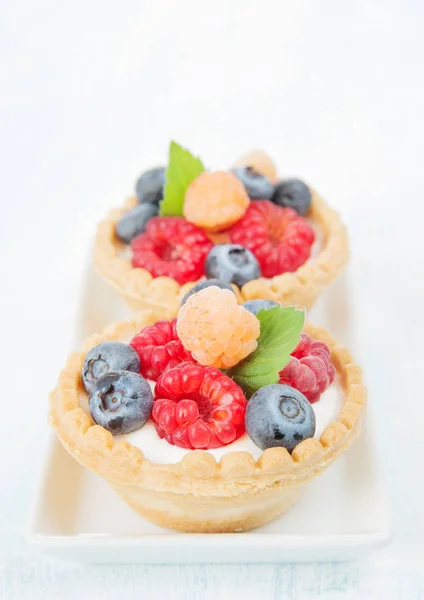 Tartelettes aux fruits à la crème — Photo