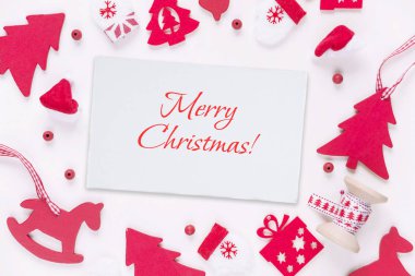 Düz yatıyordu Noel kompozisyon
