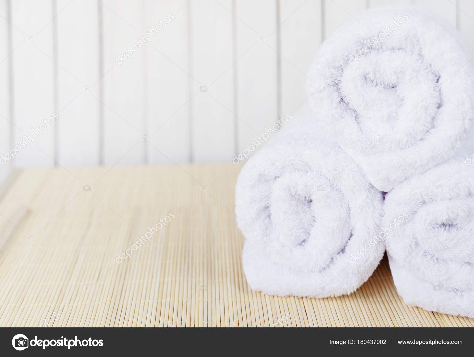 white fluffy bath towels