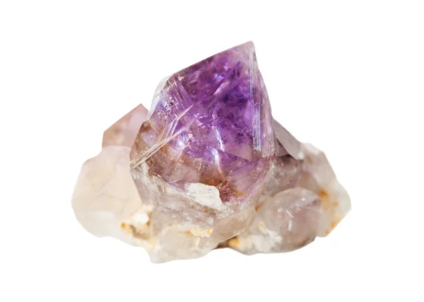 Amethyst crystals on white background — Stock Photo, Image