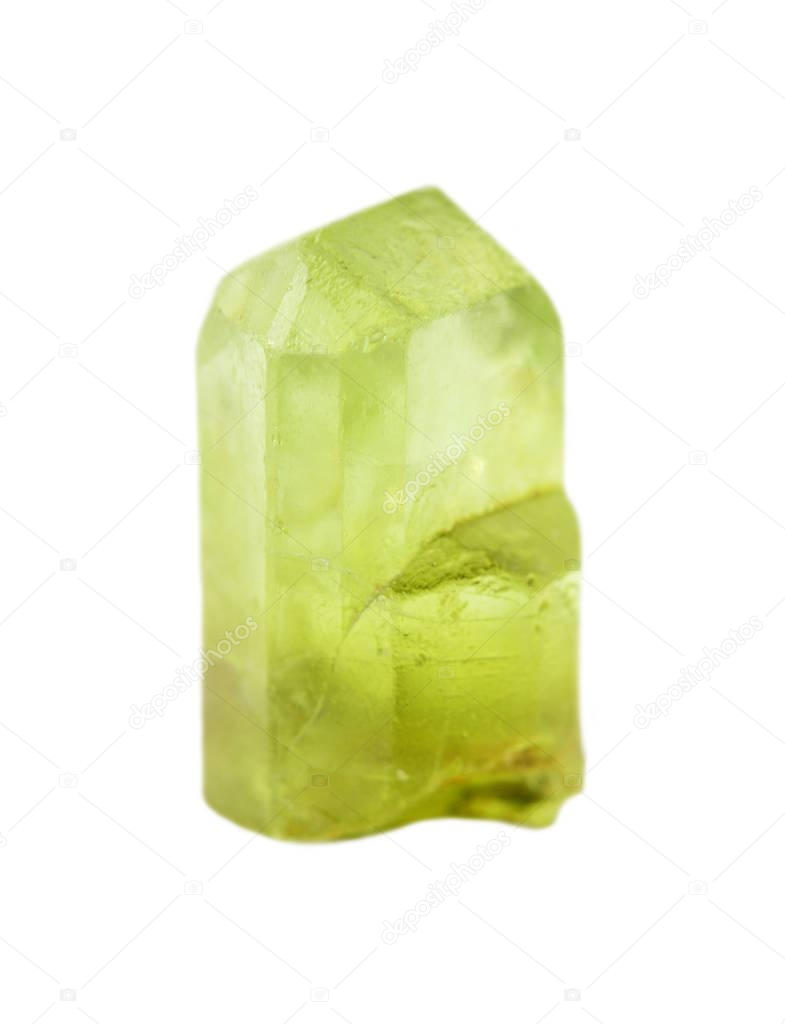 Green gemstone chrysolite