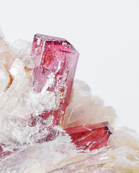 Pierre gemme rouge tourmaline rubellite — Photo