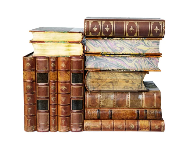 ��ntique books on white background — Stock Photo, Image