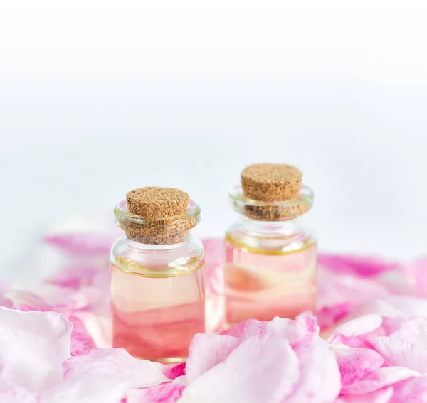 Rose essential oil — Stock Photo, Image