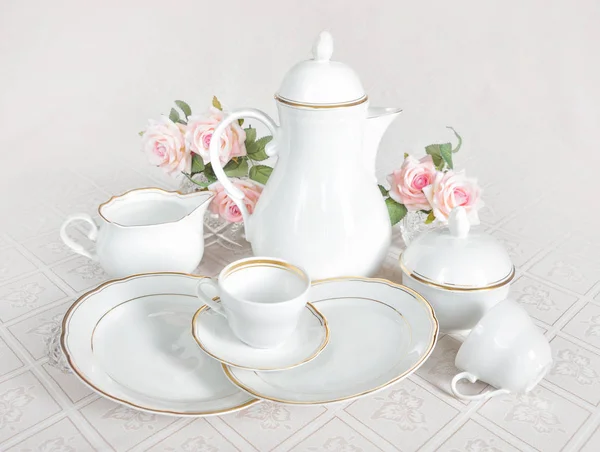 Platos para beber café mineral de té —  Fotos de Stock