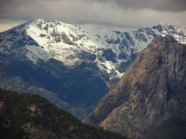 Andes Hory Sníh Středním Chile Rabones — Stock fotografie