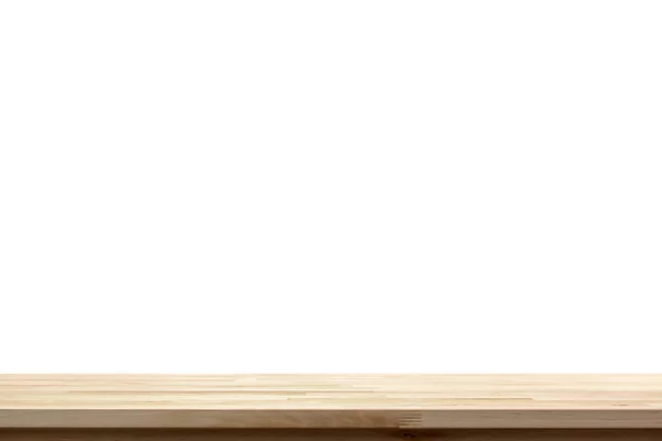 Wood table top on white background — Stock Photo, Image