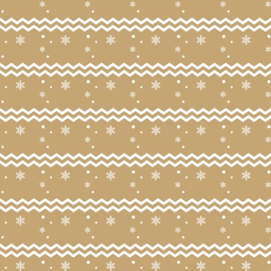 Kar taneleri ve zikzak çizgiler ile Noel kalıbı 