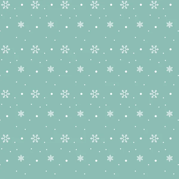 Christmas snowflake pattern on pastel turquoise background — Stock Vector