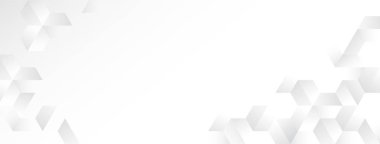 Beyaz gri altıgen pettern arka plan