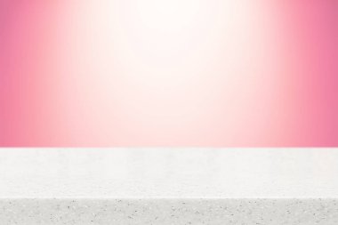 Taş Masa üstü (tezgah üstü) pembe degrade arka plan