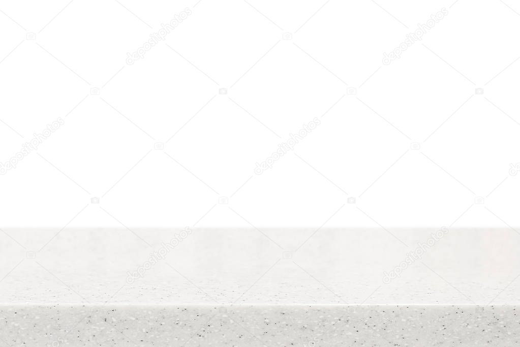 Stone table top (countertop) on white background