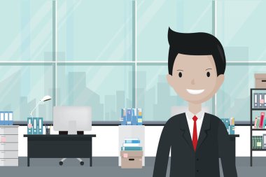 karikatür işadamı ofis