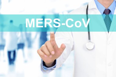 Mers-Cov dokunmadan doktor el oturum sanal ekranda