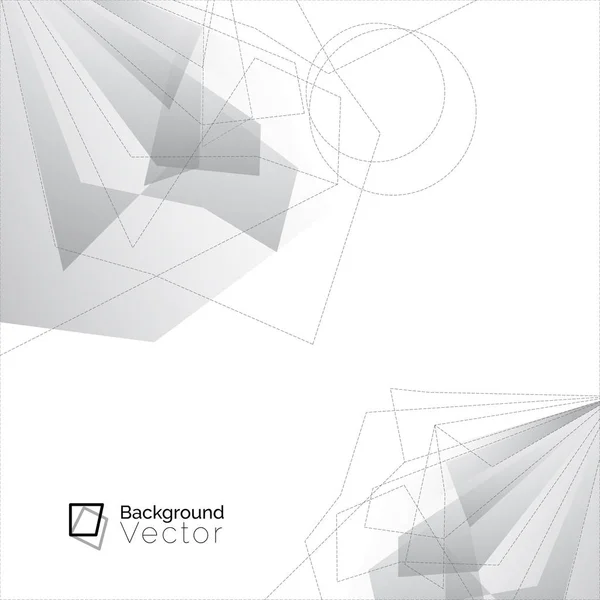 Moderne weiße graue Polygon abstrakten Hintergrund — Stockvektor