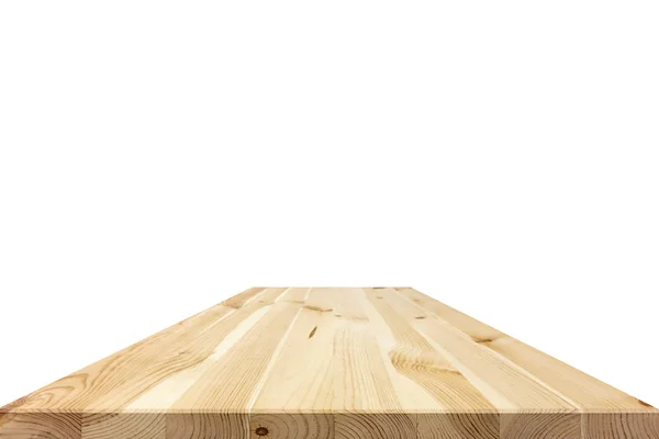 Natürliche Holzmuster Tischplatte isoliert auf weißem Hintergrund — Stockfoto