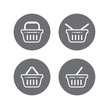 Alışveriş sepeti vektör simgeleri