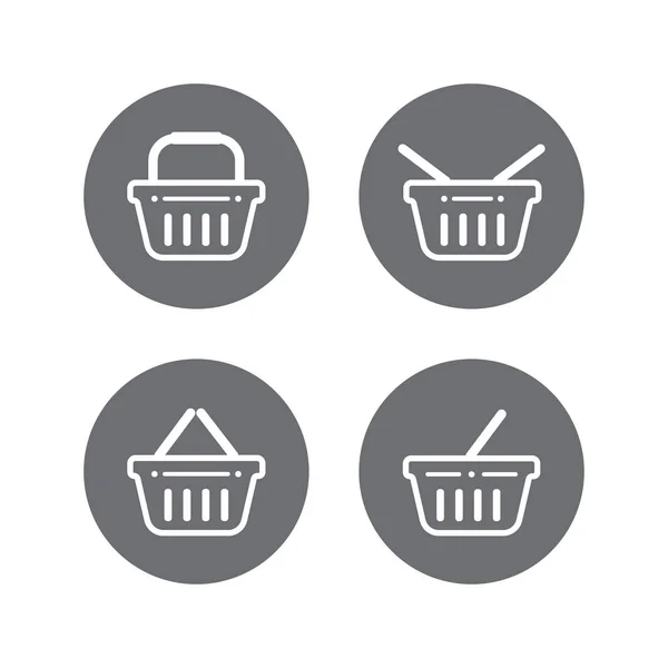 Shopping basket vector icons — Stock Vector