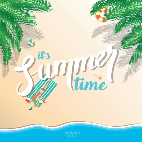 Zomer strand vector achtergrond — Stockvector