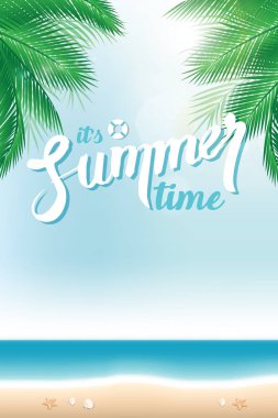 Yaz plajı vektör arkaplanı