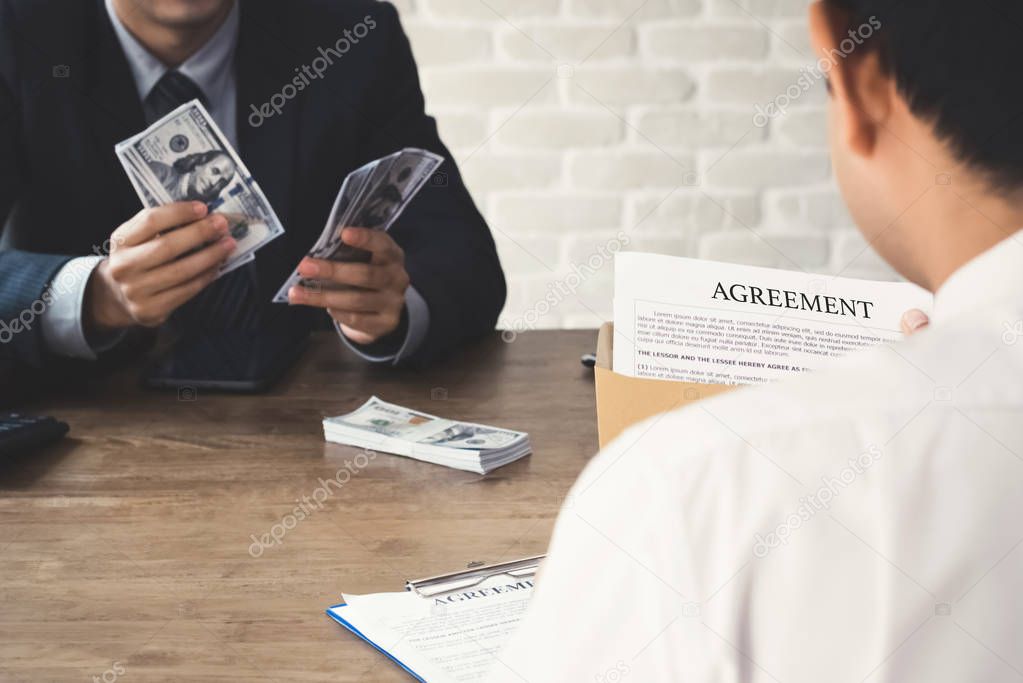 Business partner making an agreement