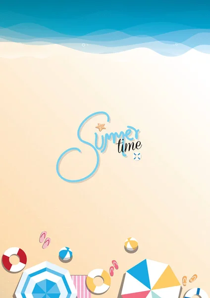 Kleurrijke zomer strand vector achtergrond — Stockvector