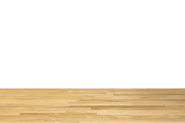Holz Tischplatte auf weißem Hintergrund — Stockfoto