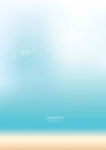 Oskärpa sommar blå strand - vector bakgrund — Stock vektor