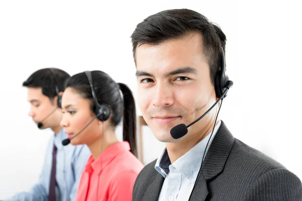 Call center (or telemarketer) team — Stock Photo, Image