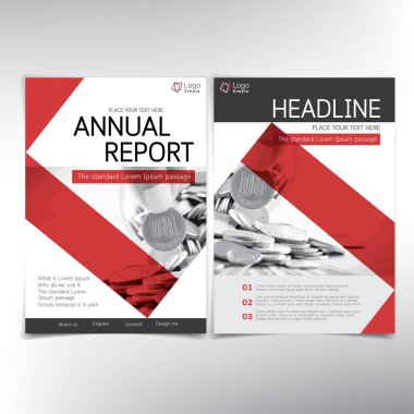 Modern iş ve finansal kapak sayfası, vektör şablonu