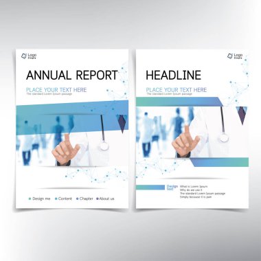 Modern tıbbi kapak sayfası, vektör şablonu