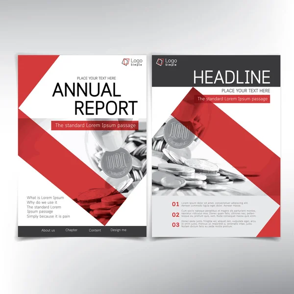 Modern iş ve finansal kapak sayfası, vektör şablonu