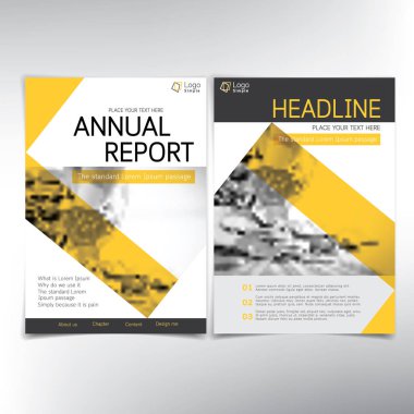 Modern iş kapak sayfası, vektör şablonu