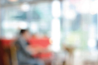 Bulanık kafe ya da kahve dükkanı iç - soyut vektör adam