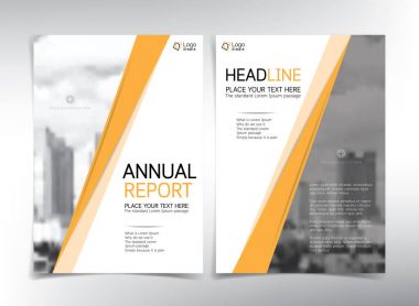 Modern iş kapak sayfası, vektör şablon, sarı ve Beyaz İnci