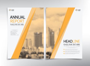 Modern iş kapak sayfası, vektör şablon, sarı ve Beyaz İnci