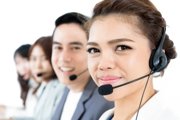 Asian call center team — Stock Photo, Image
