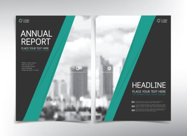 Modern iş kapak sayfası, vektör şablon, siyah ve yeşil