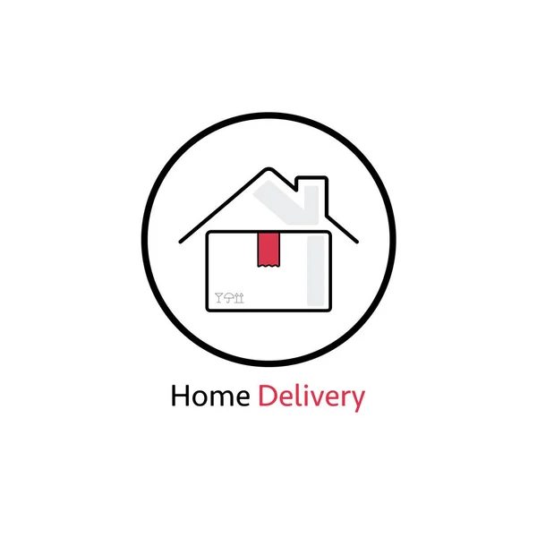 Home delivery vector icon on — Stock Vector