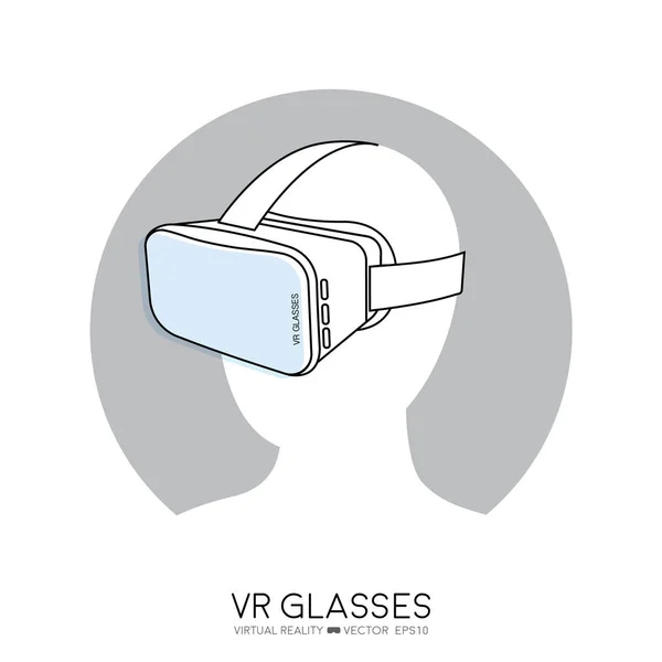 Gafas de realidad virtual (o VR) - icono de vector — Vector de stock