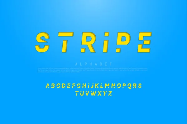Trendy Bande Créative Thème Alphabet Police Ensemble — Image vectorielle