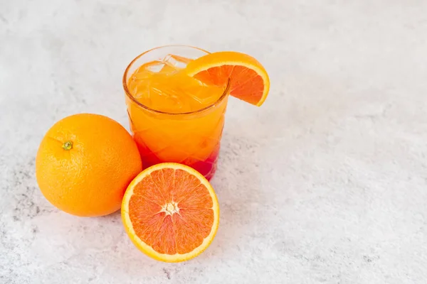 Bebida Cóctel Sunrise Con Zumo Naranja Vaso Cristal — Foto de Stock