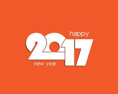 2017 yeni yıl numaraları tasarım tebrik kartı, el ilanları 