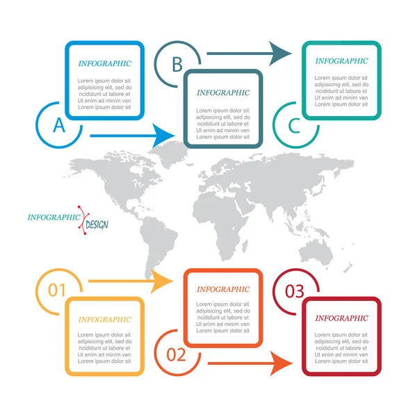 Vektör düz Infographic öğeleri kümesi — Stok Vektör