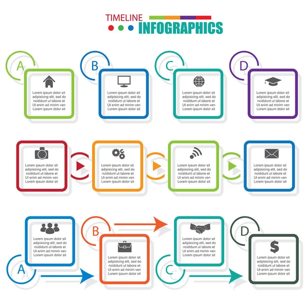 Infographic design elements for your business. Flat template ベクターグラフィックス