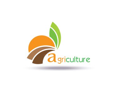 Tarım Logo tasarım şablonu. Simge, işareti veya simge, organik
