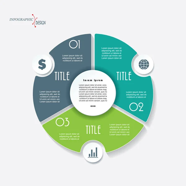 Infografika obchodní šablona pro projekt nebo prezentaci — Stockový vektor