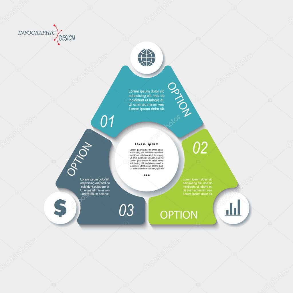 Business concept design with triangle 