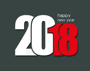 2018 mutlu yeni yıl arka plan yaratıcı tebrik kartı tasarımı